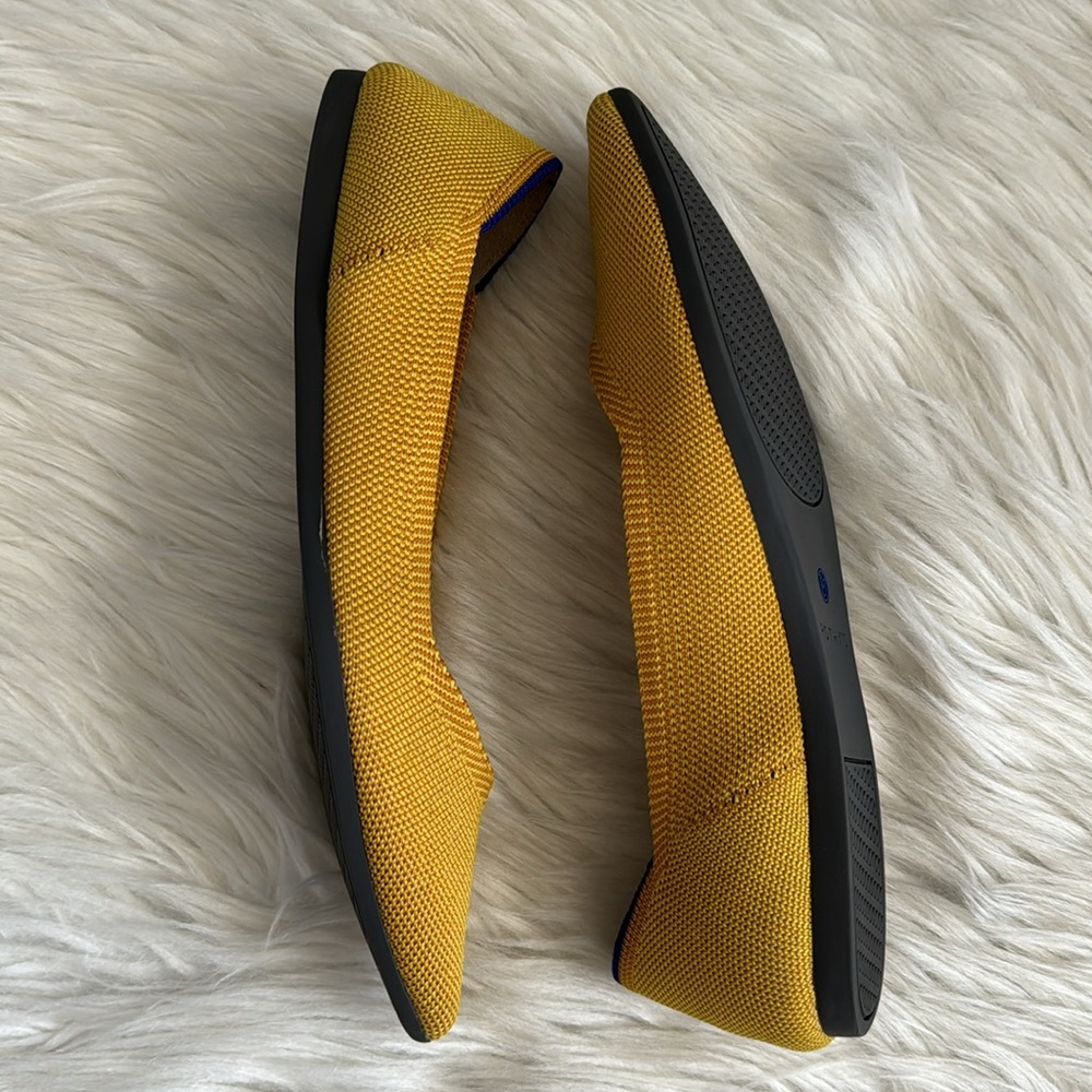 Rothy's "Retired" The Point Flat Marigold Color Size 8 - Picture 3 of 12